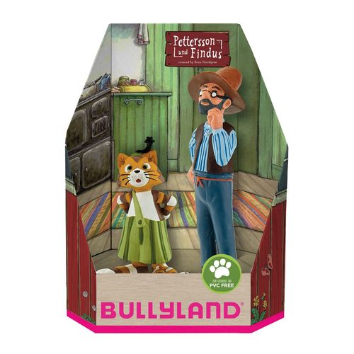 Bullyland 46005 - Set de Figurines de Jeu Pettersson et Findus dans Une boîte Cadeau 2 pi ces Figurines peintes la Main sans PVC pour Les Enfants pour Un Jeu imaginatif Multicolore
