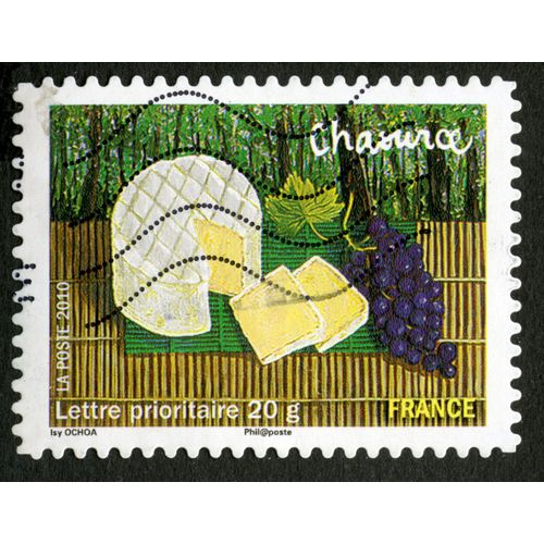 Timbre Oblitéré Chaource, La Poste 2010, Lettre Prioritaire 20 G, France, Isy Ochoa,