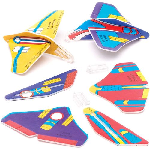 Baker Ross Lot De 12 Mini Planeurs Spatiaux Pour Enfants Assembler O48a