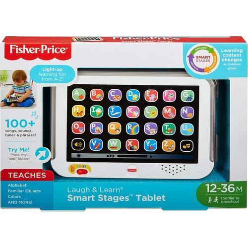 Fisher-Price Cdg33 Tablette Smart Stages Rire Et Apprendre Bébé Electronique Tablette Jouet Educatif Pour 1 An - Version Anglaise