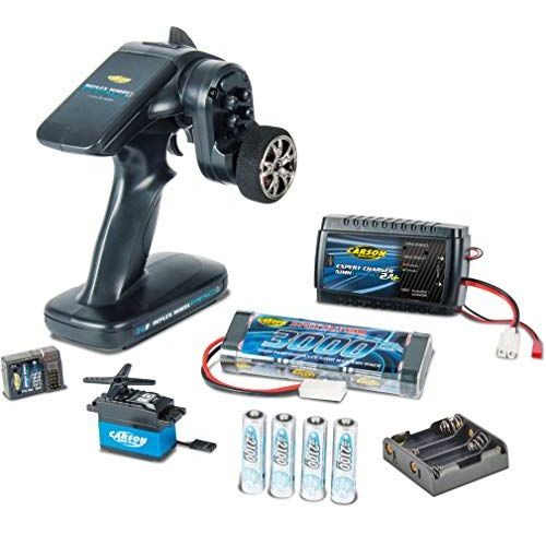 Carson 500500091 Reflex Pro 3 Electric Set-Accessoires De Véhicule Compatible Pour Kits Modélisme Y Compris Récepteur Rc 2 Télécommandes 4 Ghz Noir