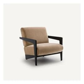 Am.Pm - Fauteuil Hêtre Massif Et Velours, Izag - Marron