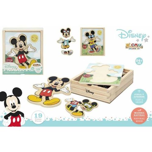 Woomax Disney Puzzle En Bois Costumes 19 Pi Ces-12 5 X 14 Cm-Mickey 48723 Multicolore Trajes