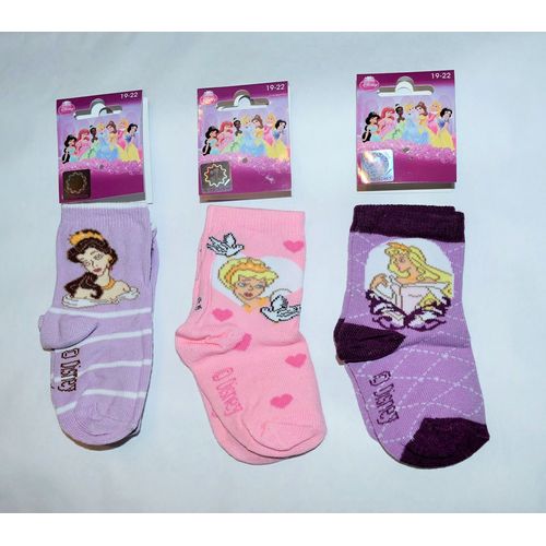 3 Paires Chaussettes Disney Princesses 19/22