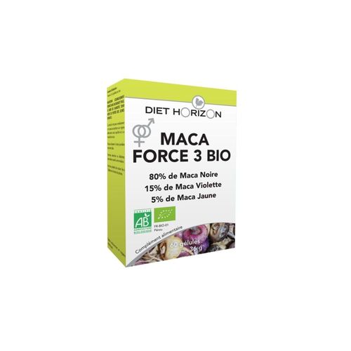 Maca Force 3 60 Gélules Diet Horizon Bio 