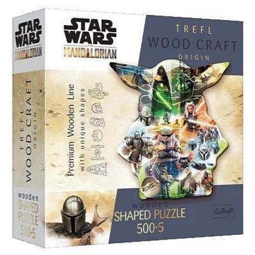 Trefl-500 5 Pi Ces Wood Craft 70 Figures Qualité Supérieure Pour Adultes Et Enfants De Plus De 12 Ans 20169 Puzzle Contour En Bois Star Wars The Mandalorian Mysterious Grog