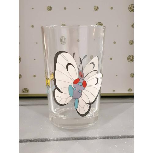 Verre À Eau Moutarde Neuf Jamais Servi Pokemon Papilusion Amora Glass Nintendo