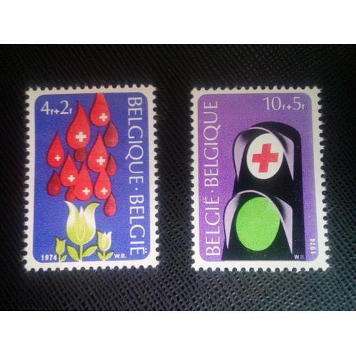 Timbre Belgique Y T 1698 / 1699 Série : Croix-Rouge 1974 ( 060307 )