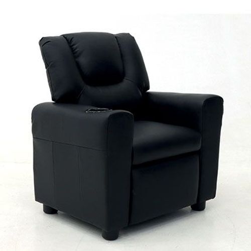 Fauteuil De Relaxation Manuel Pour Enfant 61x42x65 Cm En Pu Noir