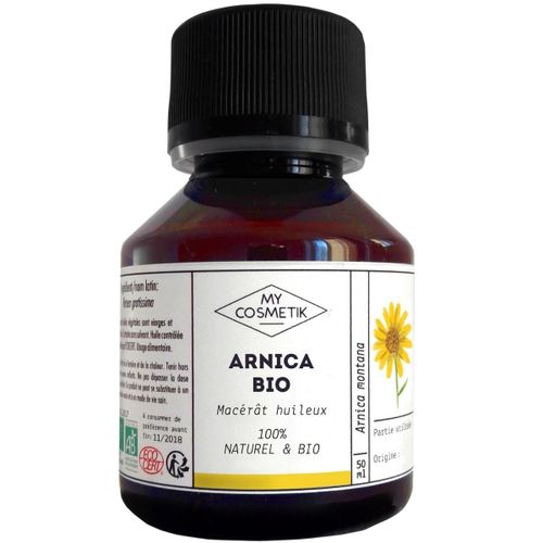 Macérât Huileux D'arnica Cosmos Organic - 100% Pur Et Naturel - My Cosmetik - 50 Ml 
