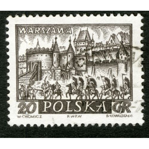 Timbre Oblitéré Polska, Warszawa, Chomicz, Kowalska, 20 Gr