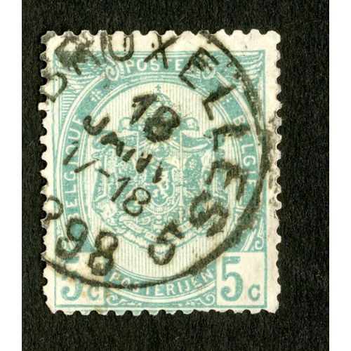 Timbre Oblitéré Belgique, Belgie, Postes, 5 C