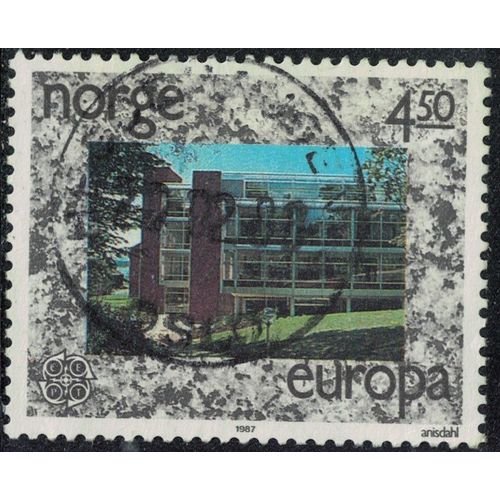 Norvège 1987 Oblitéré Used Architecture Bâtiments Europa Y&t No 922 Su