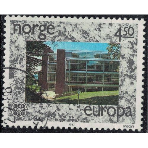 Norvège 1987 Oblitéré Used Architecture Bâtiments Europa Y&t No 922 Su