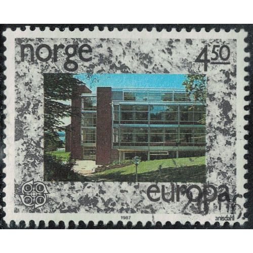 Norvège 1987 Oblitéré Used Architecture Bâtiments Europa Y&t No 922 Su