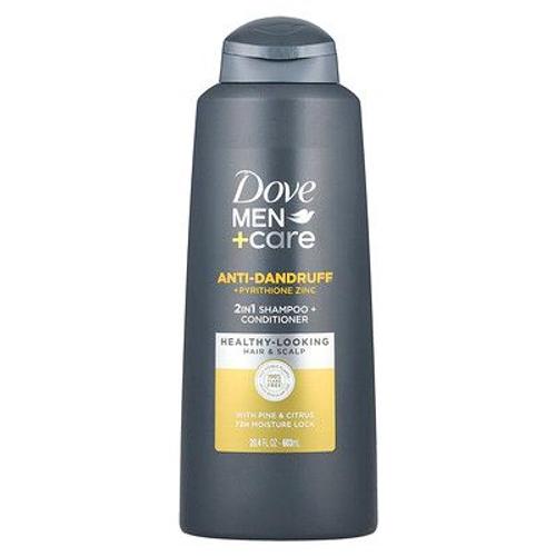 Dove, Men + Care, Shampooing + Après-Shampooing 2-En-1 Antipelliculaire, Pin Et Agrumes, 603 Ml 