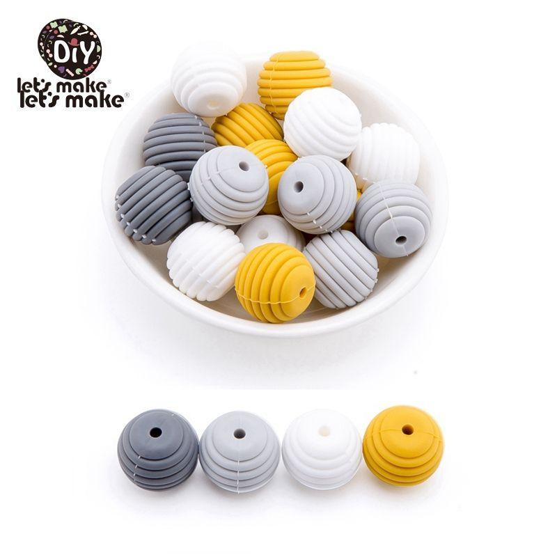 Couleur Type B Perles Pour Anneaux De Dentition En Silicone,...