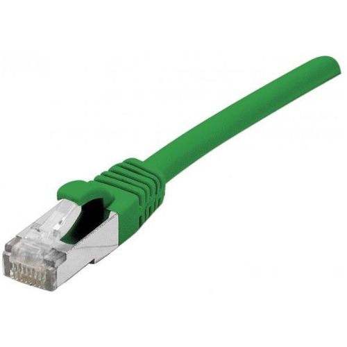 deXlan - Cordon de raccordement - RJ-45 (M) pour RJ-45 (M) - 20 m - SFTP - CAT 6a - sans halogène, moulé, sans crochet - vert