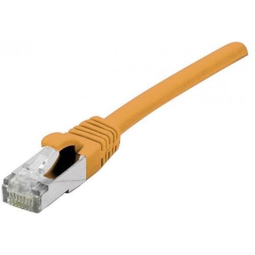 deXlan - Cordon de raccordement - RJ-45 (M) pour RJ-45 (M) - 20 m - SFTP - CAT 6a - sans halogène, moulé, sans crochet - orange