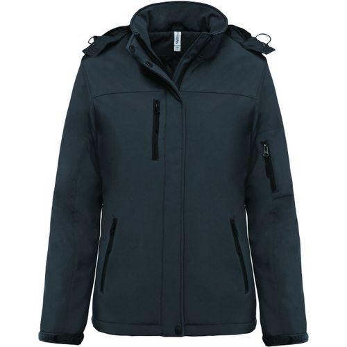 Parka Softshell Matelassée À Capuche - K651 - Femme - Gris Titanium