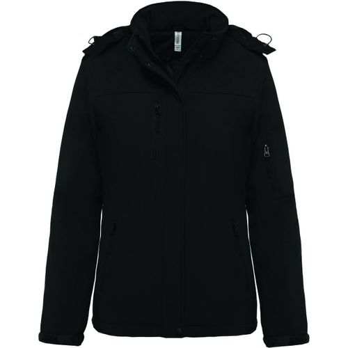 Parka Softshell Matelassée À Capuche - K651 - Femme - Noir