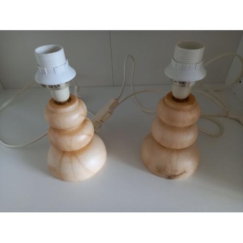 Lot de 2 pieds de lampe beige rosé