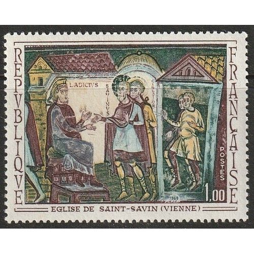 Oeuvres D'art. Eglise De Saint-Savin (Vienne). Fresque De L'abbaye. 1969 Timbre Neuf** N° 1588
