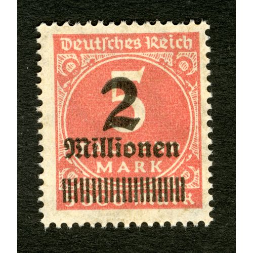 Timbre Oblitéré Deutsches Reich, 5 Tausend Mark, 2 Millionen, 5000 Mark