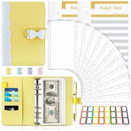 Couleur jaune Classeur A6, enveloppes et feuilles de Budget, classeur pour  économiser de l'argent, enveloppes d'argent pour la planification,  organisateur d'argent pour l'argent