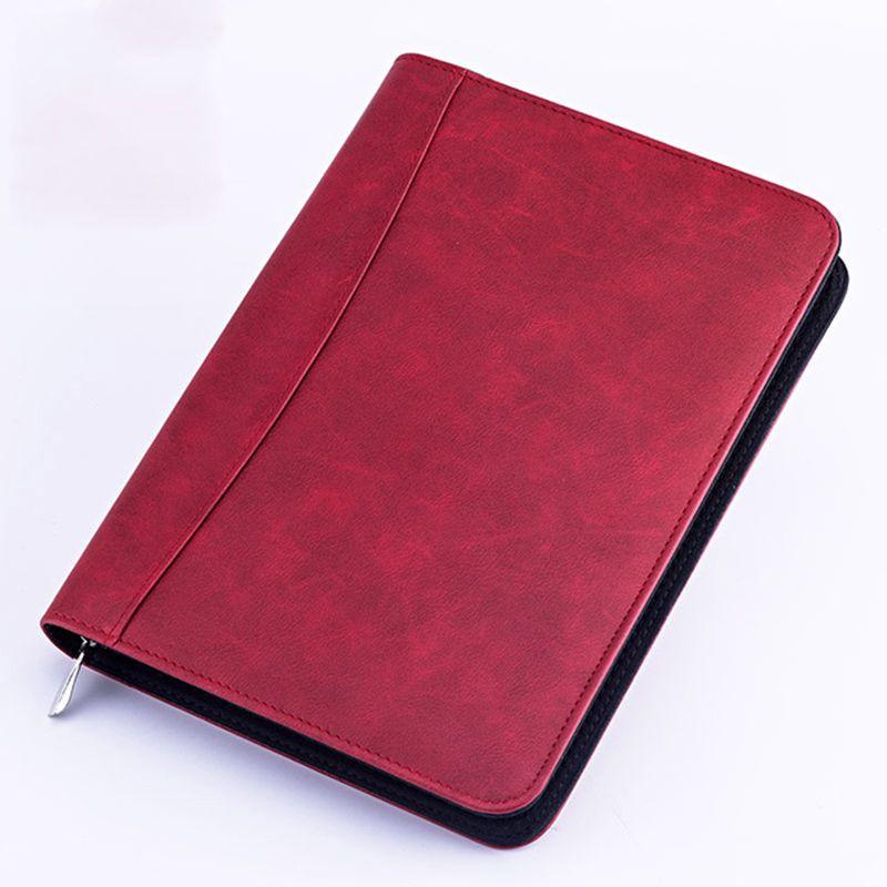 AIMTYD Padfolio Classeur à 3 anneaux (Anneau rond 1 '') Dossier de  portefeuille d'affaires pour entretien, conférence et présentation, Vin  Rouge Vin Rouge Classeur à 3 anneaux format lettre 