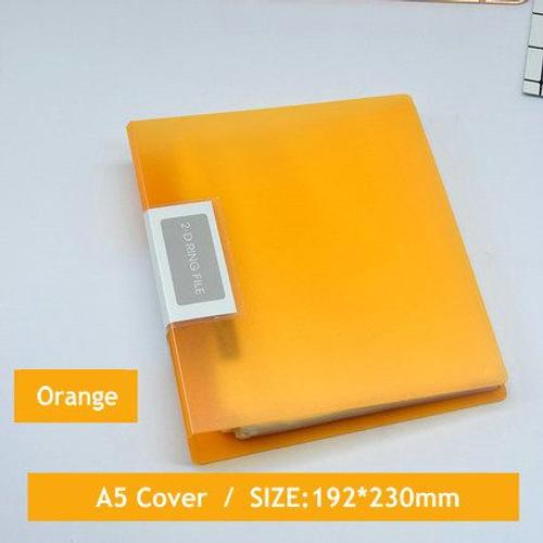 Couleur Orange Classeur Coloré À 2 Trous, Organiseur De Fichiers Et Documents En Papier Perforé