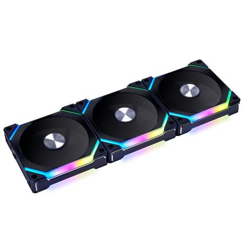 Lian Li UNI FAN SL120V2 Triple Pack - Ventilateur de boîtier - Noir - LED RGB - connecteur de ventilateur PWM à 4 broches - contrôleur inclus.