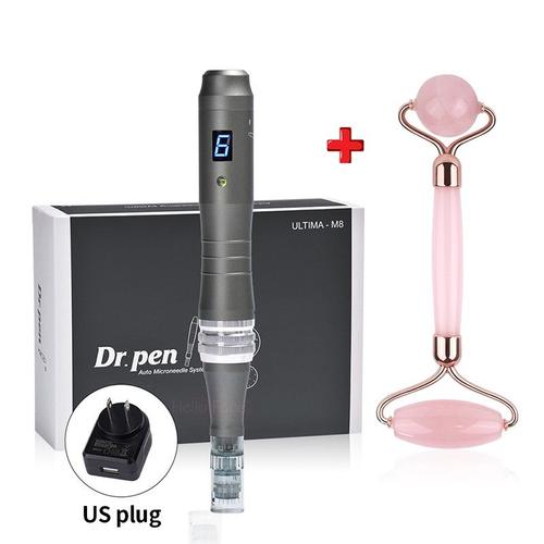 Stylo Us Et Roller - Stylo Dr Pen Ultima M8 Sans Fil Hello Face, Avec Cadeaux Gua Sha, Derma, Kit De Massage À Micro Aiguilles, Clinique, Salon De Beauté