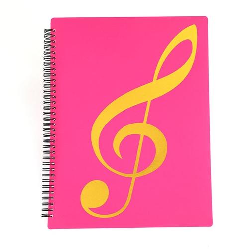 Couleur Rose Foncé Classeur À Spirale A4, 40 Pages, Classeur À Musique, Pour Femmes Et Hommes, Étudiant, École, Bureau, Maison, 3xue