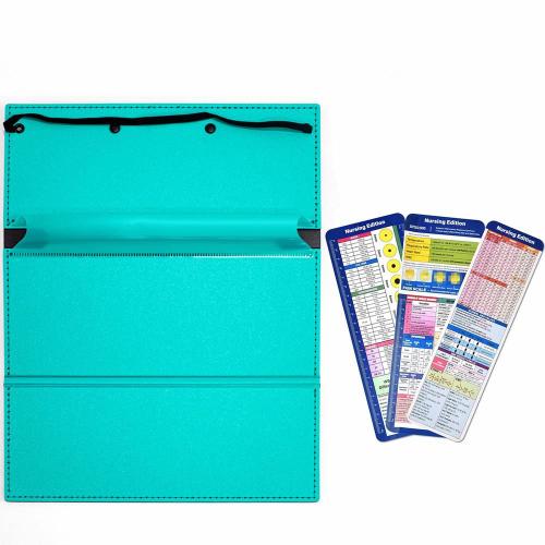 Couleur Bleu Foncé Presse-Papier Pliable Pour Soins Infirmiers, 3 Couches, Avec Autocollant, Édition Médicale