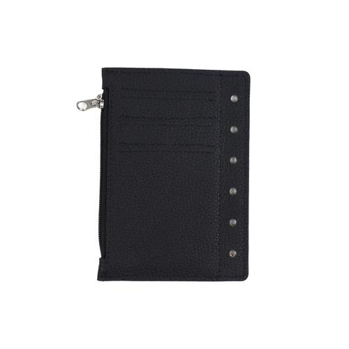 La Couleur Noire Sac De Rangement Pour Pièces De Monnaie, Format A7, Organisateur D'anneaux, Grain, Peau De Vache, Accessoires Pour Ordinateur Portable, Organisateur D'agenda