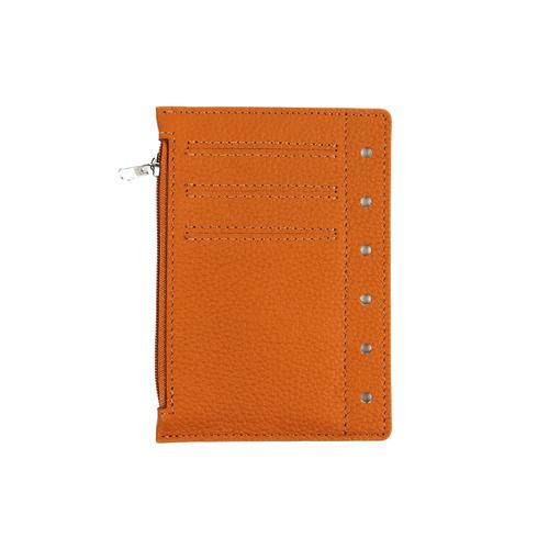 Couleur Chocolat Sac De Rangement Pour Pièces De Monnaie, Format A7, Organisateur D'anneaux, Grain, Peau De Vache, Accessoires Pour Ordinateur Portable, Organisateur D'agenda