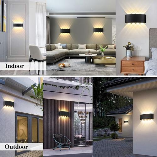 Applique murale Led en aluminium, imperméable conforme à la norme IP65,  éclairage d'extérieur, idéal pour