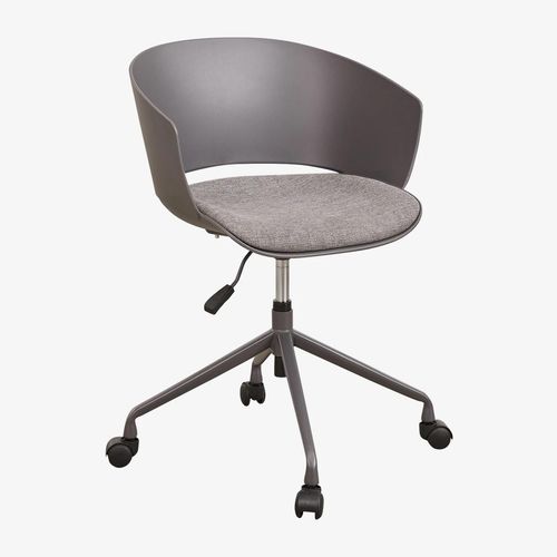 Chaise De Bureau Morgana Avec Roulettes Gris Anthracite