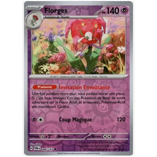 Pokemon Florges Reverse 088 167 Ev06 Mascarade Crépusculaire