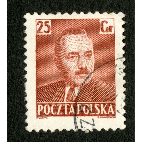 Timbre Oblitéré Poczta Polska, 25 Gr, Lukaszewski