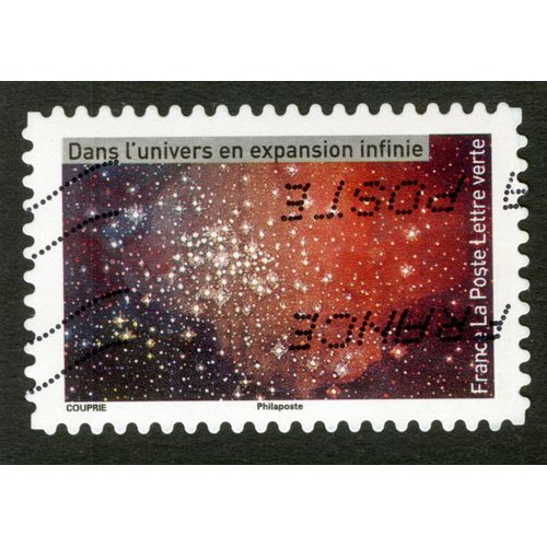 Timbre Oblitéré Dans L'univers En Expansion Infinie, France, La Poste, Lettre Verte, Couprie