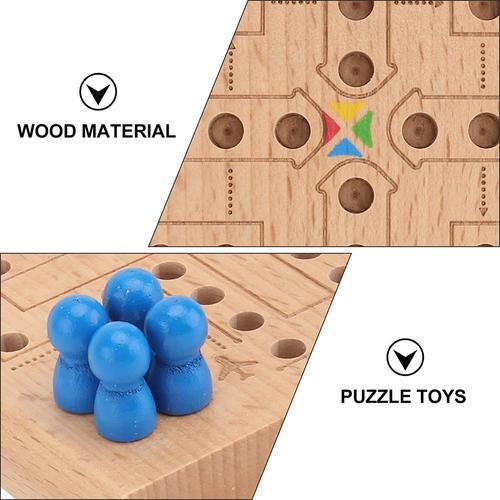 Dames en bois traditionnel jeu de société de stratégie Puzzle