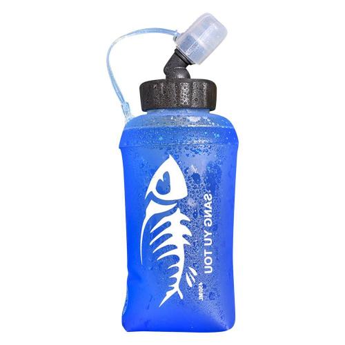 Flacon souple en TPU de 450ML,bouteille d'eau pliable,sac  d'hydratation,gilet pour Sport,Marathon,cyclisme - Type Blue