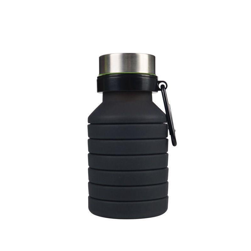 Bouteille d'eau rétractable en Silicone sans BPA de 550ML, gourde