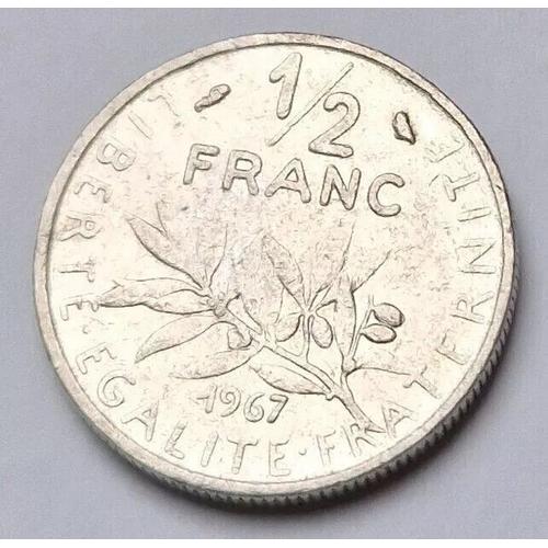 Pièce De Monnaie 1/2 Franc Semeuse 1967 République Française