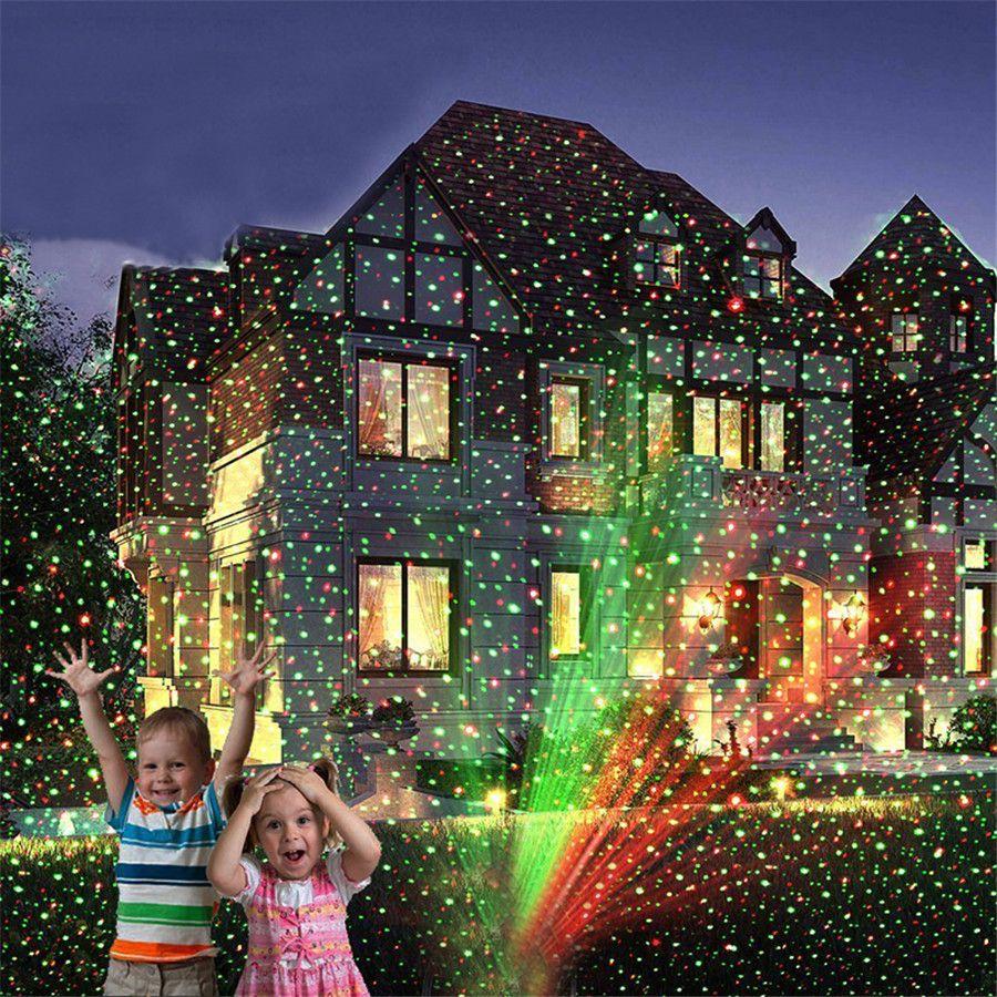 Déplacement Plein Ciel Étoile Projecteur Laser Paysage Éclairage Rouge &  Vert Fête de Noël Led Scène Lumière Extérieure Jardin Pelouse Lampe Laser 