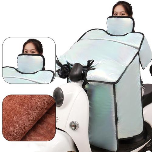 Electric Car Windproof Cover Winter Thickened Plush Warm Outdoor Riding Wind Shield Neck Protection Waterproof Night Reflective