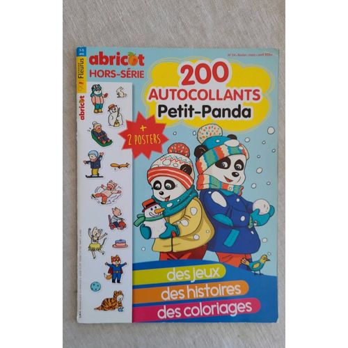 Abricot Hors Serie No 54 .200 Autocolants Petit Panda . Des Jeux Des Histoires Des Coloriages.