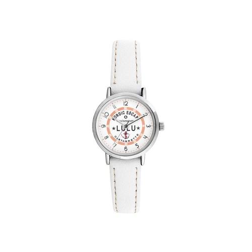 Lulu Castagnette Sea You Montre Fille Cuir Blanc 38977